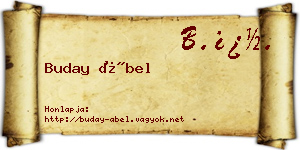Buday Ábel névjegykártya