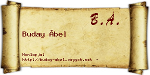 Buday Ábel névjegykártya